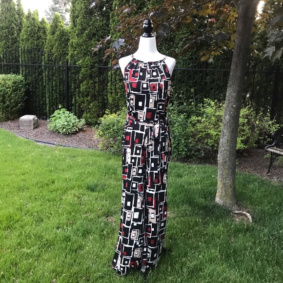 🆕Retro-style Geo Printed Jumpsuit - Picture 5 of 11